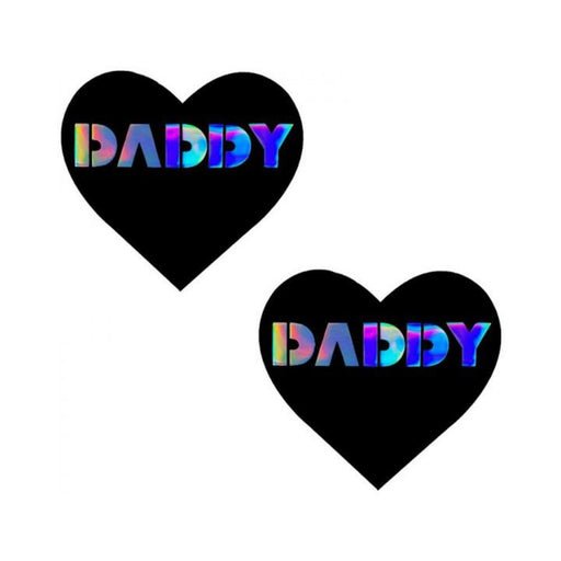Neva Nude Pasty Daddy Heart Vinyl Black - SexToy.com