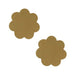 Beige flower-shaped adhesive pasties for discreet coverage and smooth wear.