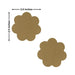 Beige flower-shaped adhesive pasties measuring 2.5 inches in diameter, shown on white background.