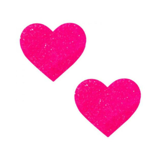 Neva Nude Pasty Super Sparkle Watermelly Pink Blacklight Glitter I Heart U | SexToy.com