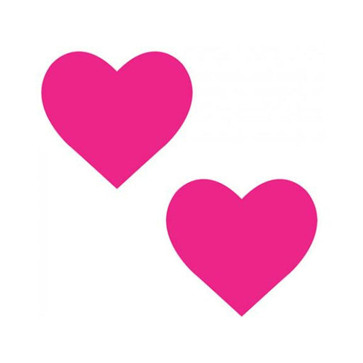 Neva Nude Temperature Reactive Heart Pasties - Neon Pink - SexToy.com