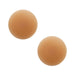 Pair of round mocha-colored reusable silicone nipple covers with a matte finish on white background.
