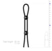 Nexus Forge Adjustable Silicone Cock And Ball Lasso Ring Black - SexToy.com