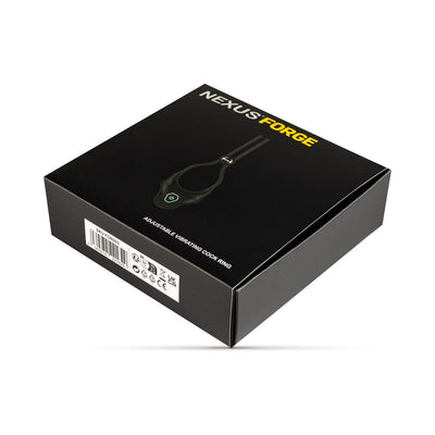 Nexus Forge Adjustable Vibrating Cock Ring Black - SexToy.com