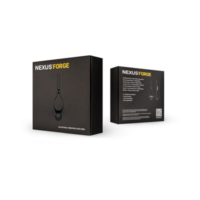 Nexus Forge Adjustable Vibrating Cock Ring Black - SexToy.com