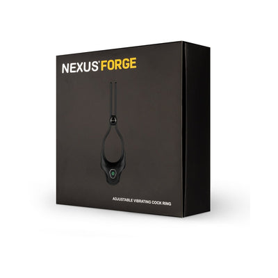 Nexus Forge Adjustable Vibrating Cock Ring Black - SexToy.com