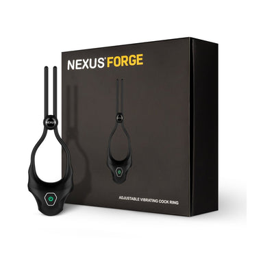 Nexus Forge Adjustable Vibrating Cock Ring Black - SexToy.com