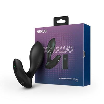 Nexus Tornado Rechargeable Remote-controlled Rotating & Vibrating Textured Silicone Anal Plug Black - SexToy.com