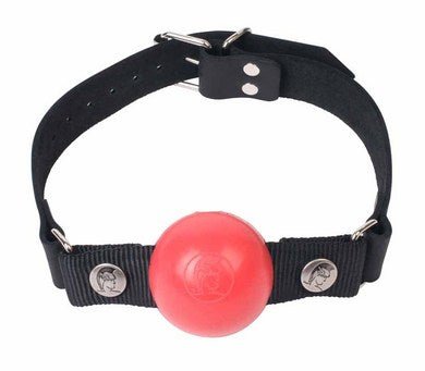 Nickel Free Silicone Ball Gag Large - Red | SexToy.com