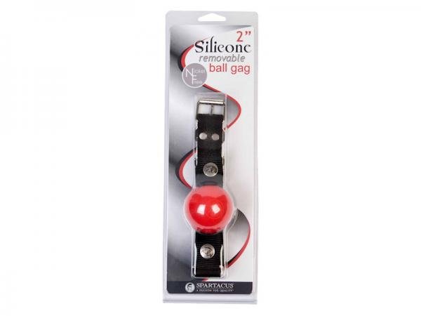 Nickel Free Silicone Ball Gag Large - Red | SexToy.com