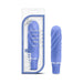 Blush Luxe Nimbus Mini Stimulator in blue with a textured satin finish, shown in packaging and standalone.