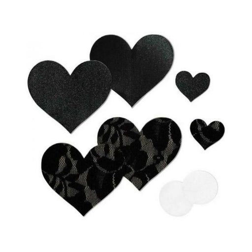 Nippies Basic Black Hearts Pasties Size C - SexToy.com