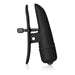 Black adjustable nipple clamp with smooth satin finish and built-in vibrating motor, compact and sleek design.