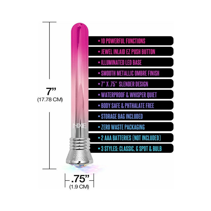 Nixie 10-function Waterproof Classic Vibe - Pink Ombre Glow | SexToy.com