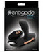 Black Renegade Sphinx warming prostate massager with wireless remote control in sleek packaging.