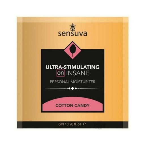 On Insane Ultra Stimulating Personal Moisturizer Single Use Packet - 6 Ml Cotton Candy - SexToy.com