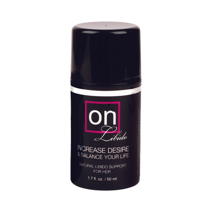On Libido For Her 1.7 fl oz bottle designed to increase desire and balance sexual well-being for women.