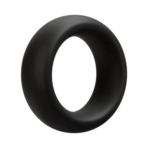 Black silicone ring with a smooth, rounded design and 35mm diameter for comfortable fit and performance enhancement.