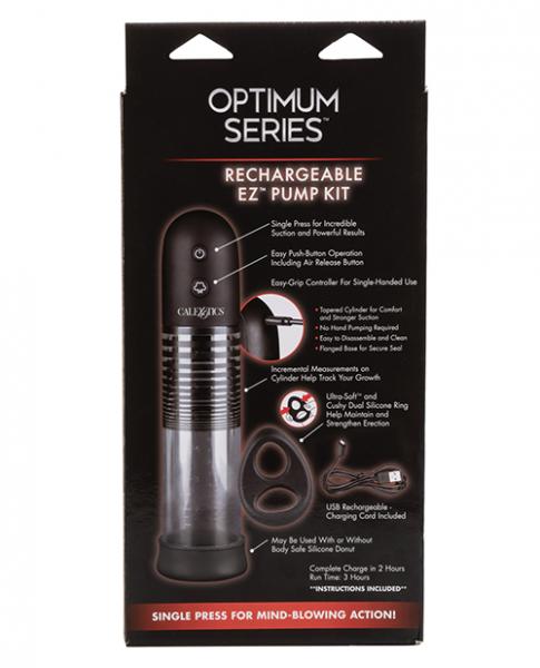 Optimum Rechargeable EZ Penis Pump Kit Clear | SexToy.com