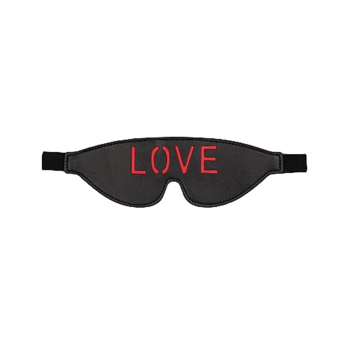 Ouch! Blindfold - LOVE - Black | SexToy.com