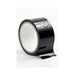 Roll of glossy black bondage tape with a short loose end against a white background.