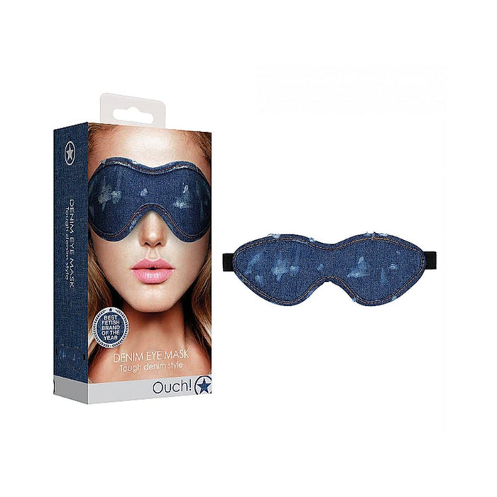 Ouch! Denim Eye Mask - Roughened Denim Style - Blue | SexToy.com