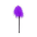 Purple feather tickler with a black handle designed for gentle, sensual touch and playful foreplay.
