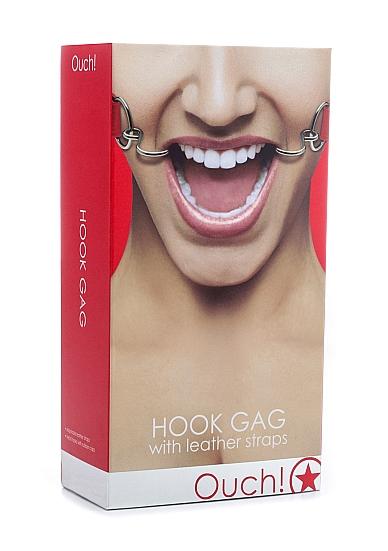 Ouch Hook Gag with Leather Straps O/S | SexToy.com