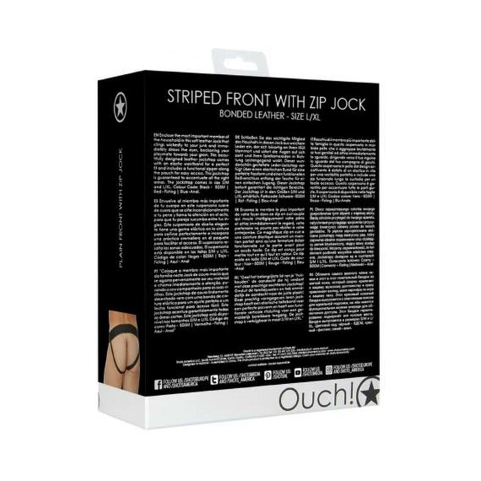 Ouch Jock Front Zip Black L/xl | SexToy.com