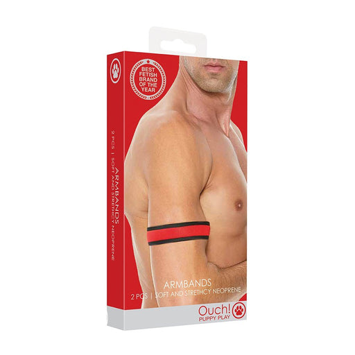 Ouch! Neoprene Armbands Red - SexToy.com