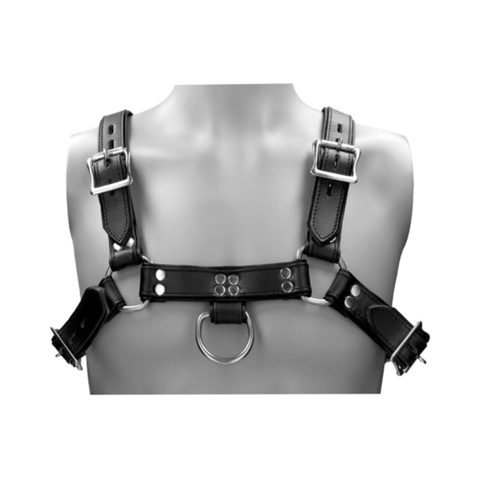 Ouch! Pain - Saddle Leather Heavy Duty Male Chest Harness | SexToy.com