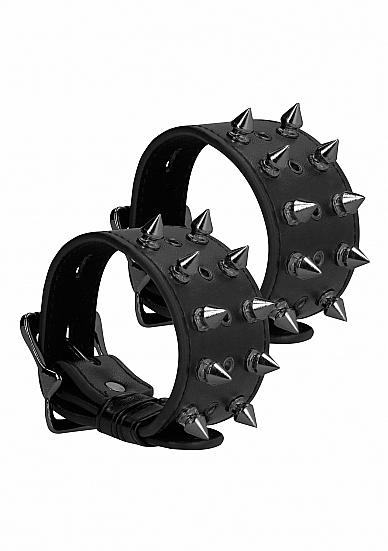 Ouch! Skulls And Bones Handcuffs With Spikes Black | SexToy.com