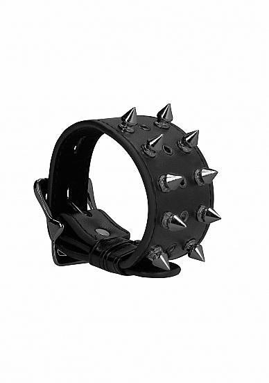 Ouch! Skulls & Bones Bracelet With Spikes Black | SexToy.com