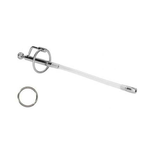 Ouch! Urethral Sounding - Metal Dilator Stick With Ring - 7.6 Mm | SexToy.com