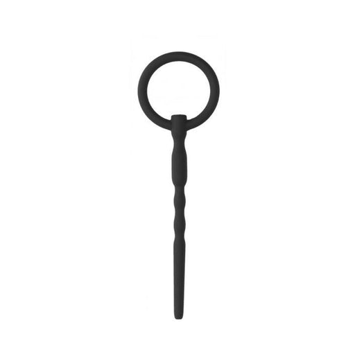 Ouch! Urethral Sounding - Silicone Plug - Black - 7 Mm | SexToy.com