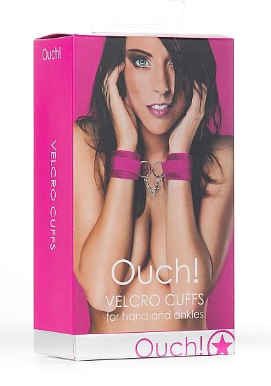 Ouch Velcro Cuffs for Hand and Ankles Pink | SexToy.com