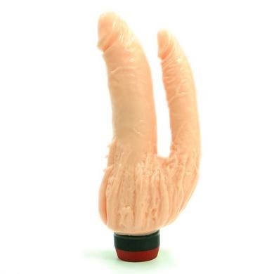 OVER & UNDER 7 INCH DOUBLE DONG FLESH | SexToy.com