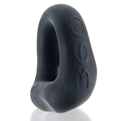 Black silicone 360 Dual-use cockring and ballsling with embossed 360 logo, designed for comfort and stretch.