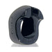 Black oval-shaped Oxballs Big-D shaft grip cockring made of glossy flexible material with embossed branding.