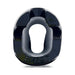Black oval-shaped Oxballs Big-D shaft grip cockring with textured top grippers and padded base for enhanced fit and comfort.