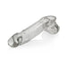 Clear flexible cock sheath with flared head and attached scrotum detail on white background.
