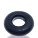 Black silicone Do-nut-2 cockring with smooth matte finish and embossed logo detail