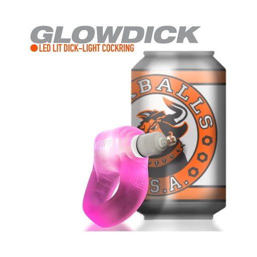 Oxballs Glowdick Cockring With Led Pink Ice - SexToy.com