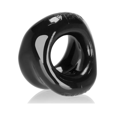 Black padded cockring with a thick, ergonomic design made from glossy FLEX-TPR material.