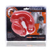 Oxballs Meatlocker full cover chastity device in red silicone packaging with product details and usage images.