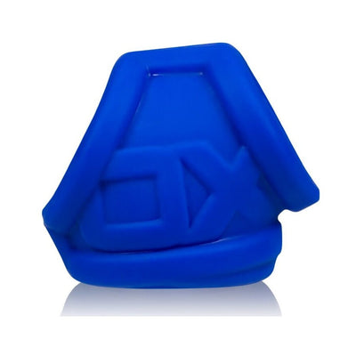 Blue Oxballs Oxsling Cocksling made from soft silicone with embossed logo and thickened edges for grip.