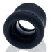 Black silicone hourglass-shaped ballstretcher with smooth matte finish and ergonomic design.