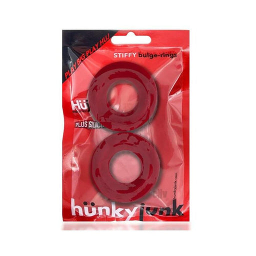 Oxballs Stiffy 2-pack Bulge Cockrings Silicone Tpr Cherry Ice | SexToy.com