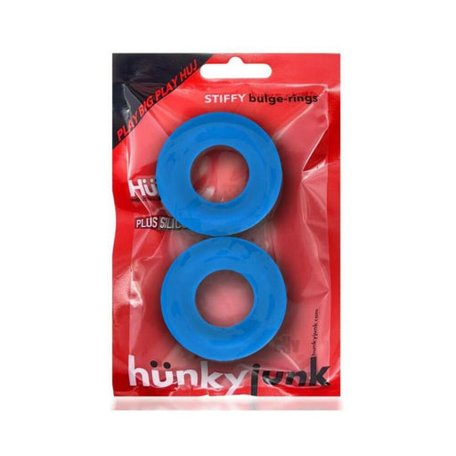 Oxballs Stiffy 2-pack Bulge Cockrings Silicone Tpr Teal Ice | SexToy.com