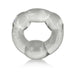 Clear flexible ring with a segmented design and embossed Oxballs Thruster branding on a white background.